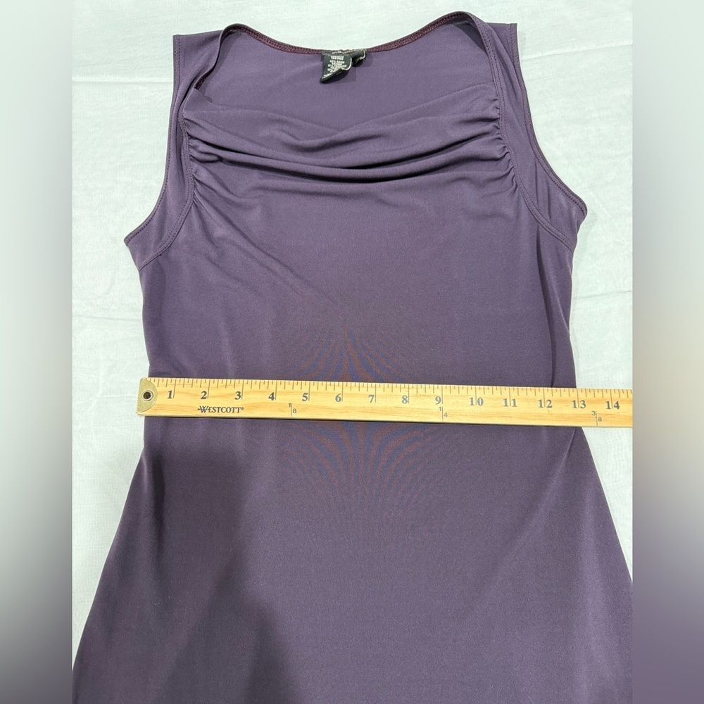 Bcbgmaxazria Women's Drape Sleeveless Slit Midi Dress Purple Size S - Picture 3 of 8